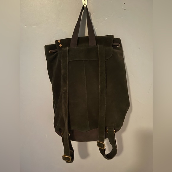 Steve Madden black leather studded tassel backpack - Picture 3 of 4